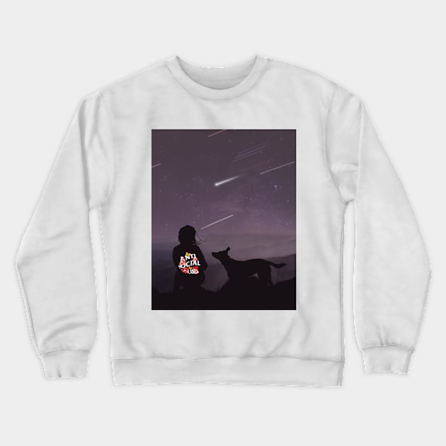 Antisocial Crewneck Sweatshirt by klajdmurataj